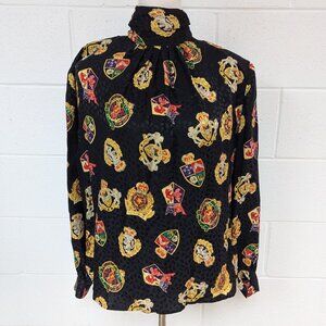 Vintage & Vibrant 100% Silk Blouse from Jerri Sherman, Size 12